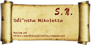 Sántha Nikoletta névjegykártya